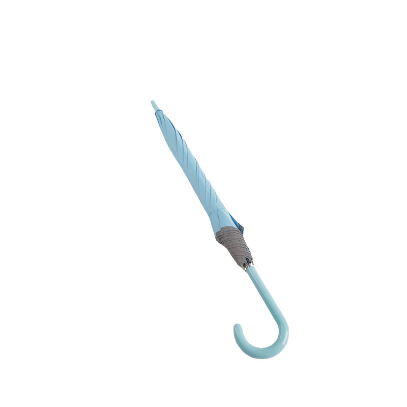 Pongee mic, albastru deschis, cu bandă reflectorizant, umbrelă dreaptă-0E6B0037