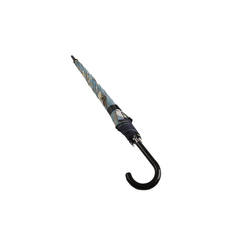 Pictura de peisaj imprimare Pongee Cu umbrelă dreaptă acoperită negru-0E6B0080