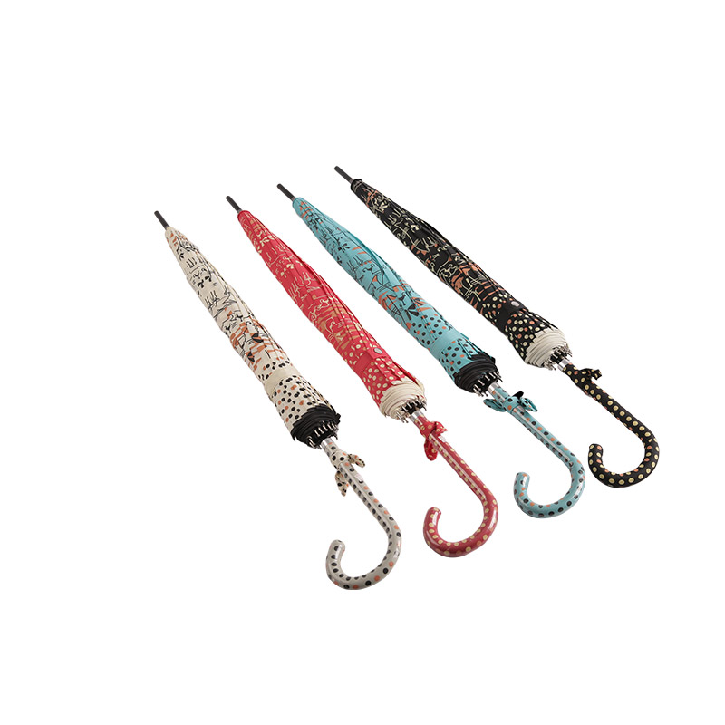 Pongee pentru pisici și buline stil dublu cu umbrelă dreaptă acoperită-0E6B0118