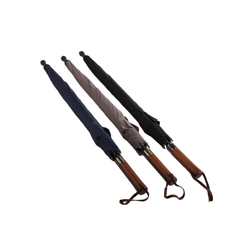 Umbrelă neagră de înaltă calitate Pongee Straight-0E6B0213