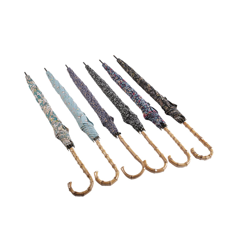 Pongee cu aspect frumos cu umbrelă dreaptă acoperită cu UV-0E6B0304