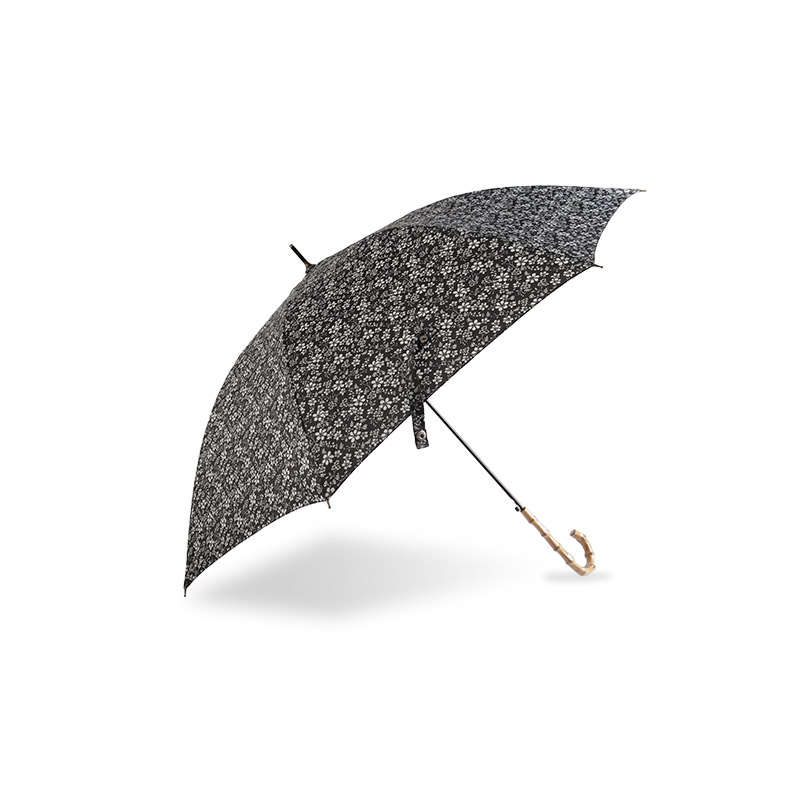 Pongee cu aspect frumos cu umbrelă dreaptă acoperită cu UV-0E6B0304