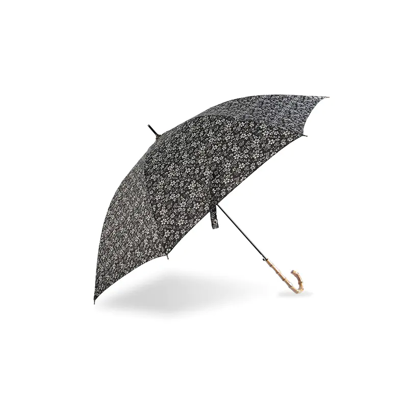 Pongee cu aspect frumos cu umbrelă dreaptă acoperită cu UV-0E6B0304