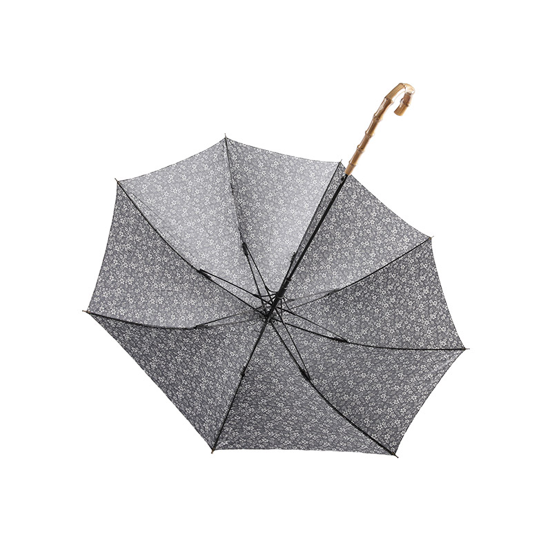 Pongee cu aspect frumos cu umbrelă dreaptă acoperită cu UV-0E6B0304