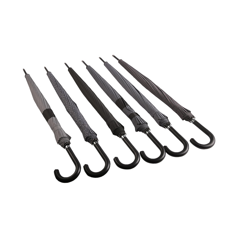 Culoare cafea închisă ușor de reparat umbrelă Pongee dreaptă-0E6B0318