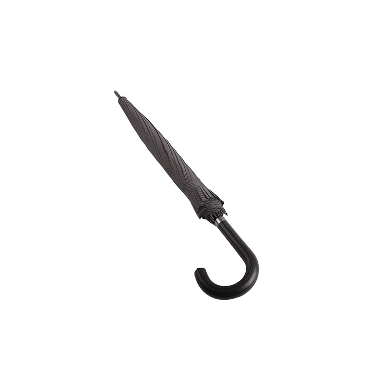 Culoare cafea închisă ușor de reparat umbrelă Pongee dreaptă-0E6B0318