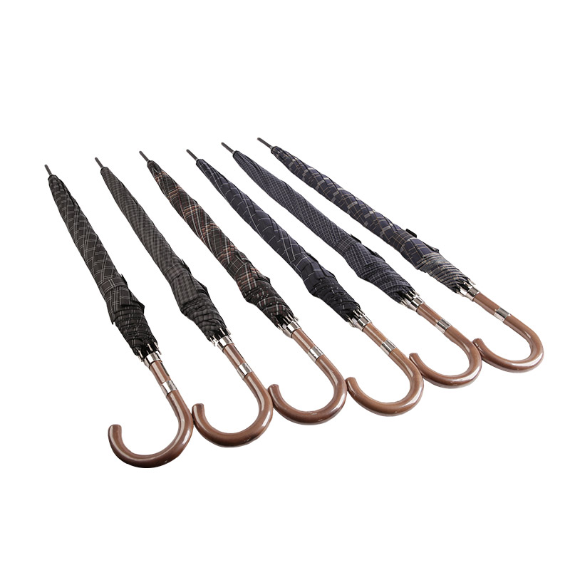 Ușoară și potrivită pentru bărbați Pongee Straight umbrella-0E6B0362