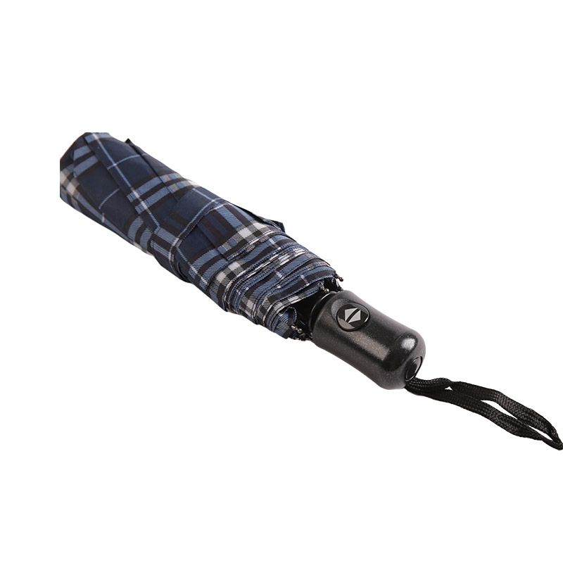 Striped Lattice Shrink Pongee Umbrelă triplă-0E6B0432