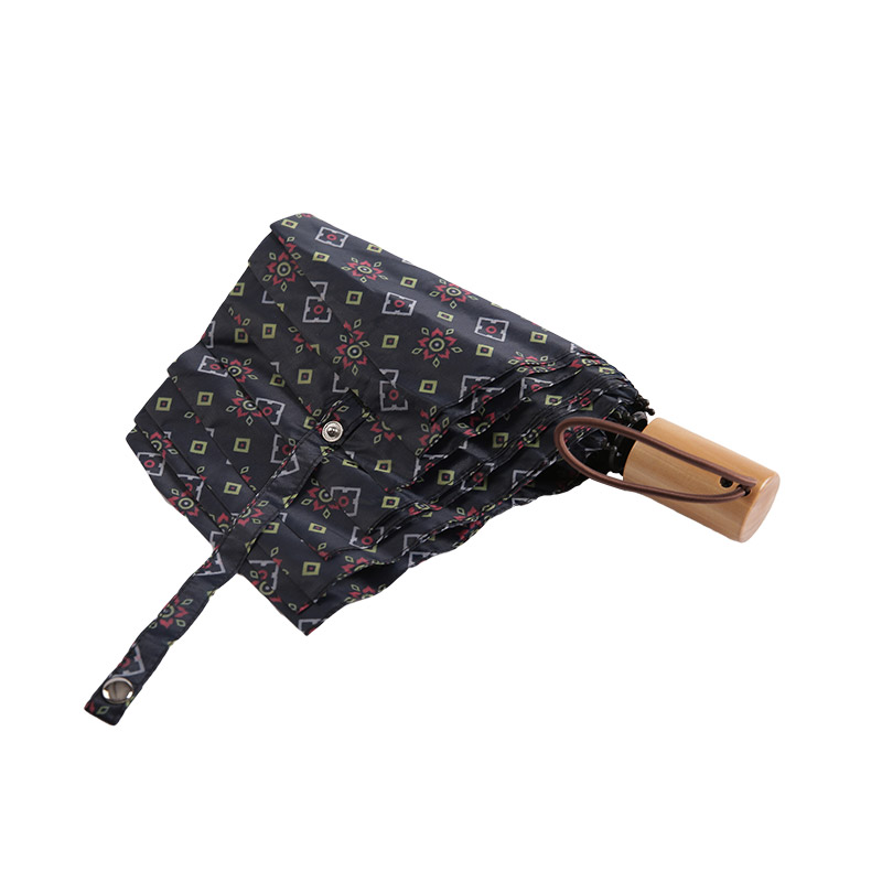Mic Fresh Print Pongee Umbrelă triplă-0E6B0443
