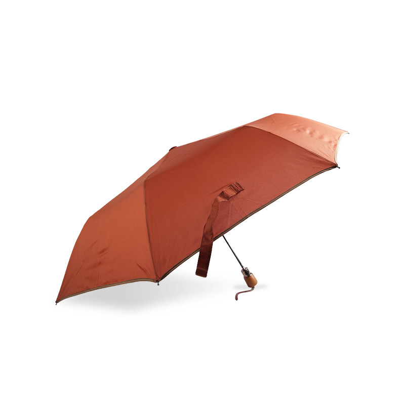 Femei mature Orange Pongee Umbrelă triplă-0E6B0481