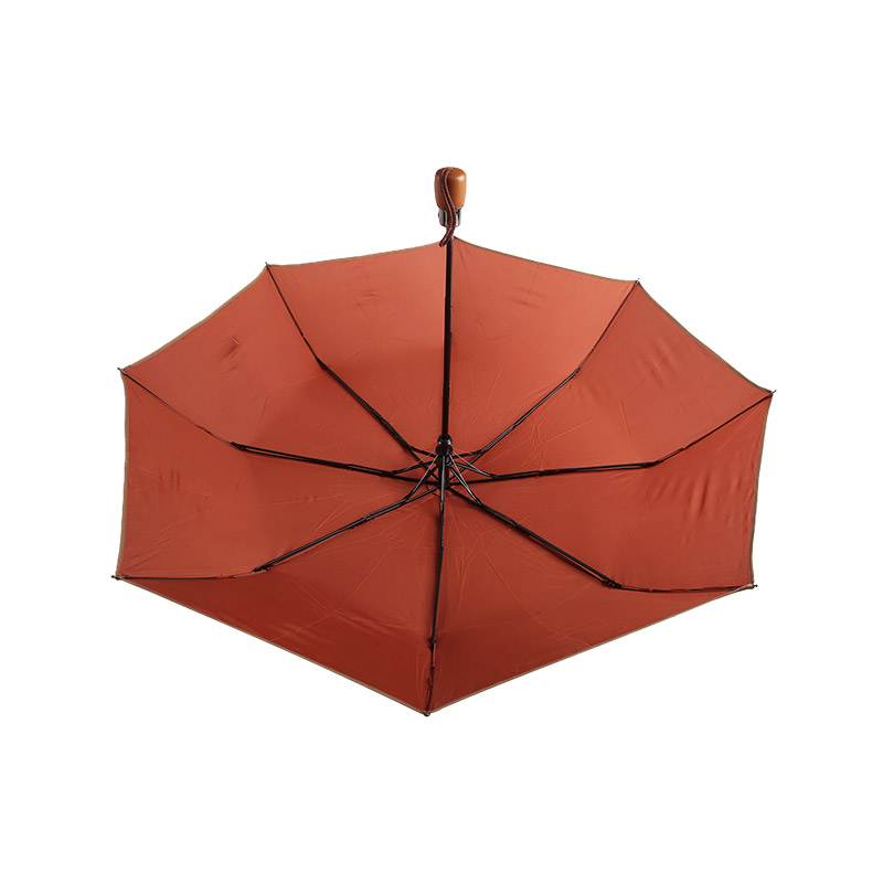 Femei mature Orange Pongee Umbrelă triplă-0E6B0481