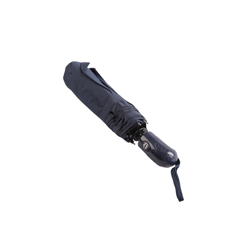 Umbrelă cu trei orificii, Pongee, rezistentă la ploaie, de culoare închisă-0E6B0491