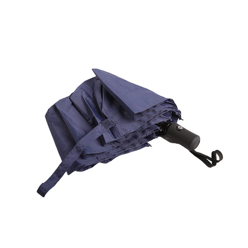 Pure Blue Uv Protection Pongee Umbrelă triplă-0E6B0550