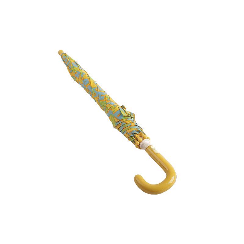 Alfabet galben Color Block Pongee Umbrela copii-0E6B0570