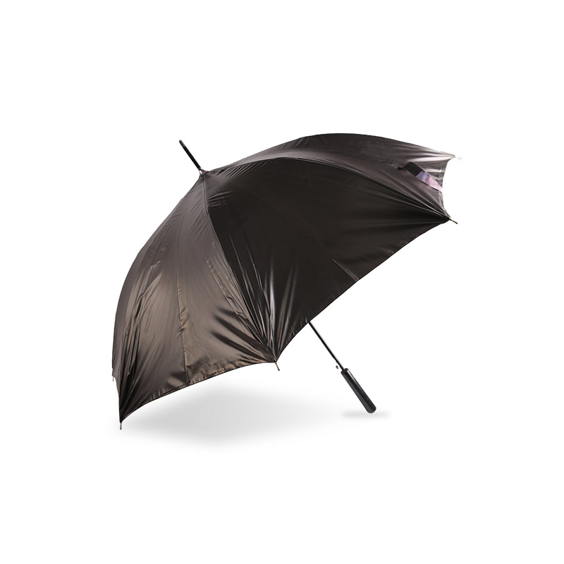 Pongee negru tip Xibe cu umbrelă dreaptă acoperită cu negru+poliester-0E6B0698