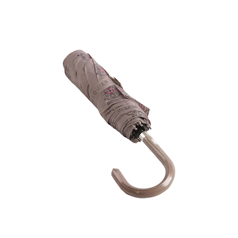 Poliester cu imprimare în culori deschise Umbrelă triplă-0E6B0739