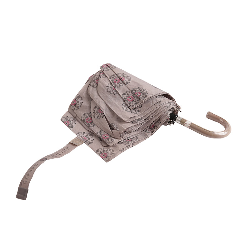 Poliester cu imprimare în culori deschise Umbrelă triplă-0E6B0739